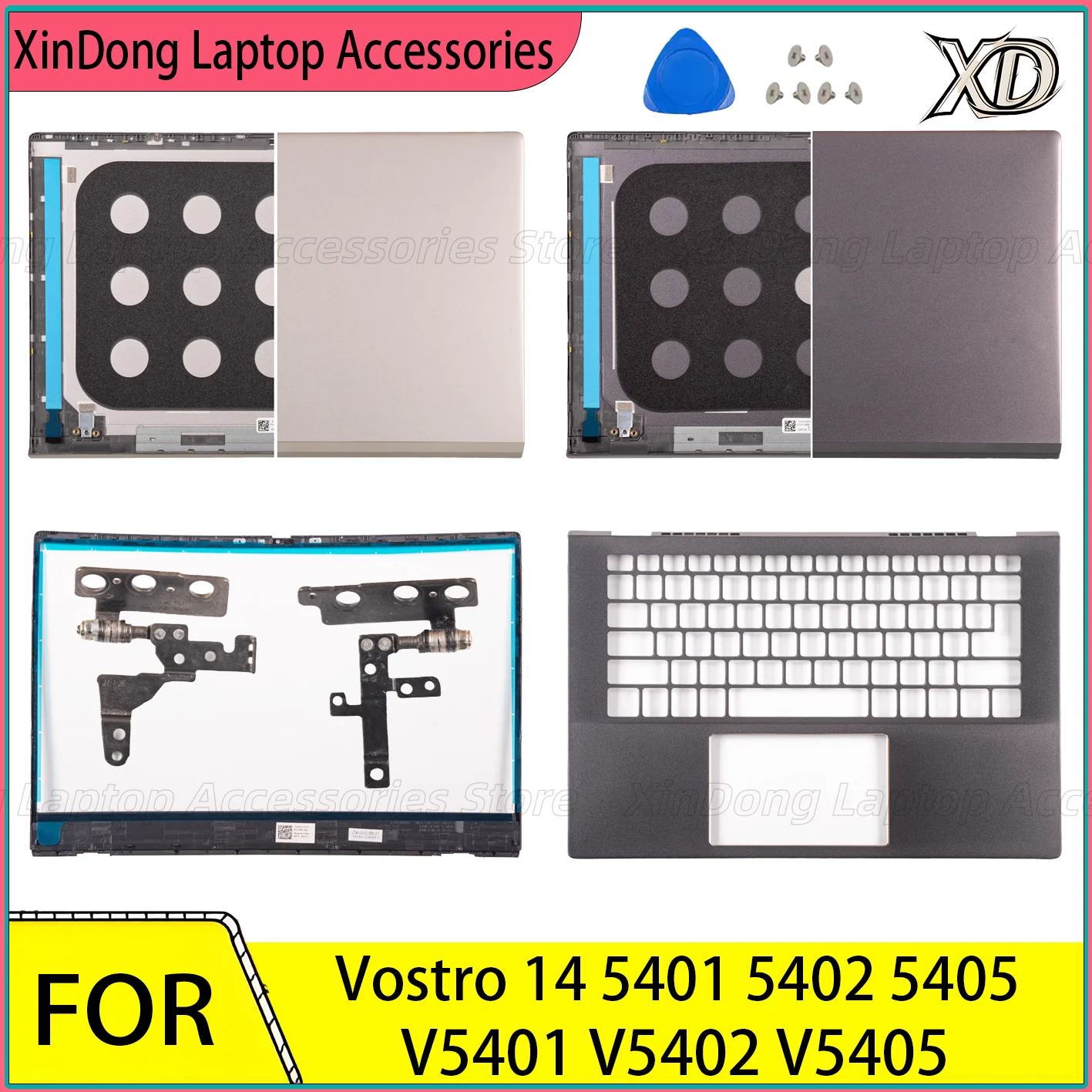

Laptop Housing Case For Vostro 14 5401 5402 5405 V5401 V5402 V5405 LCD Back Cover / Bezel / Palmrest/Bottom/Hinges Replacement