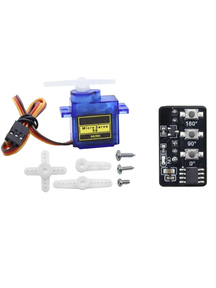 Module de Test d'angle de servomoteur + 1 servomoteur SG90 à 180 degrés pour Robot Arduino, composants électroniques de bricolage, 1 pièce