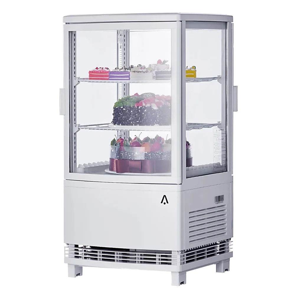 

2 Cu.FT Pastry Display Case Two Glass Door Countertop/Floor Refrigerator with LED Lighting Refrigerator Display Case