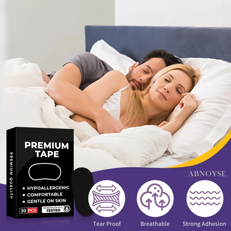 Mouth Tape Sleeping Keep Mouth Close Prevent Snoring Gentle Sleep Strip, Improve Sleep Quality Snoring Solution for Men