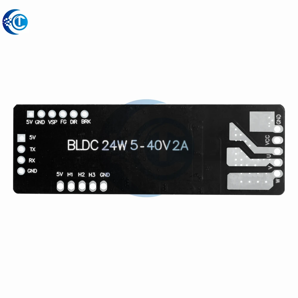 Módulo de controle de motor Hall indutivo BLDC 24W: driver trifásico 5V-40V 2A PWM