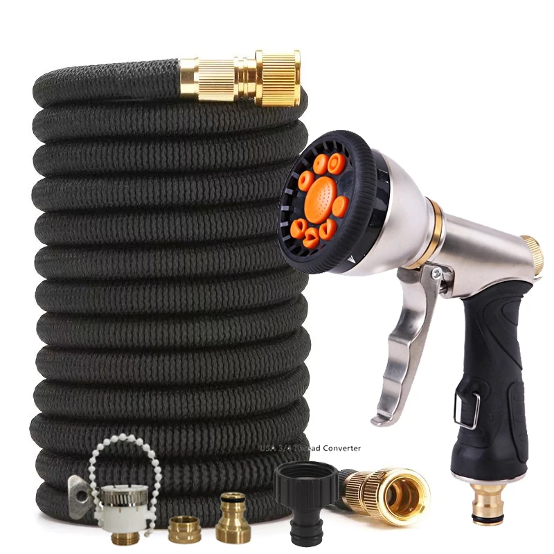 New Garden Extension Hose 25-100FT, High-Pressure Water Gun Car Washing Water Pipe Spray Garden Irrigation Supplies