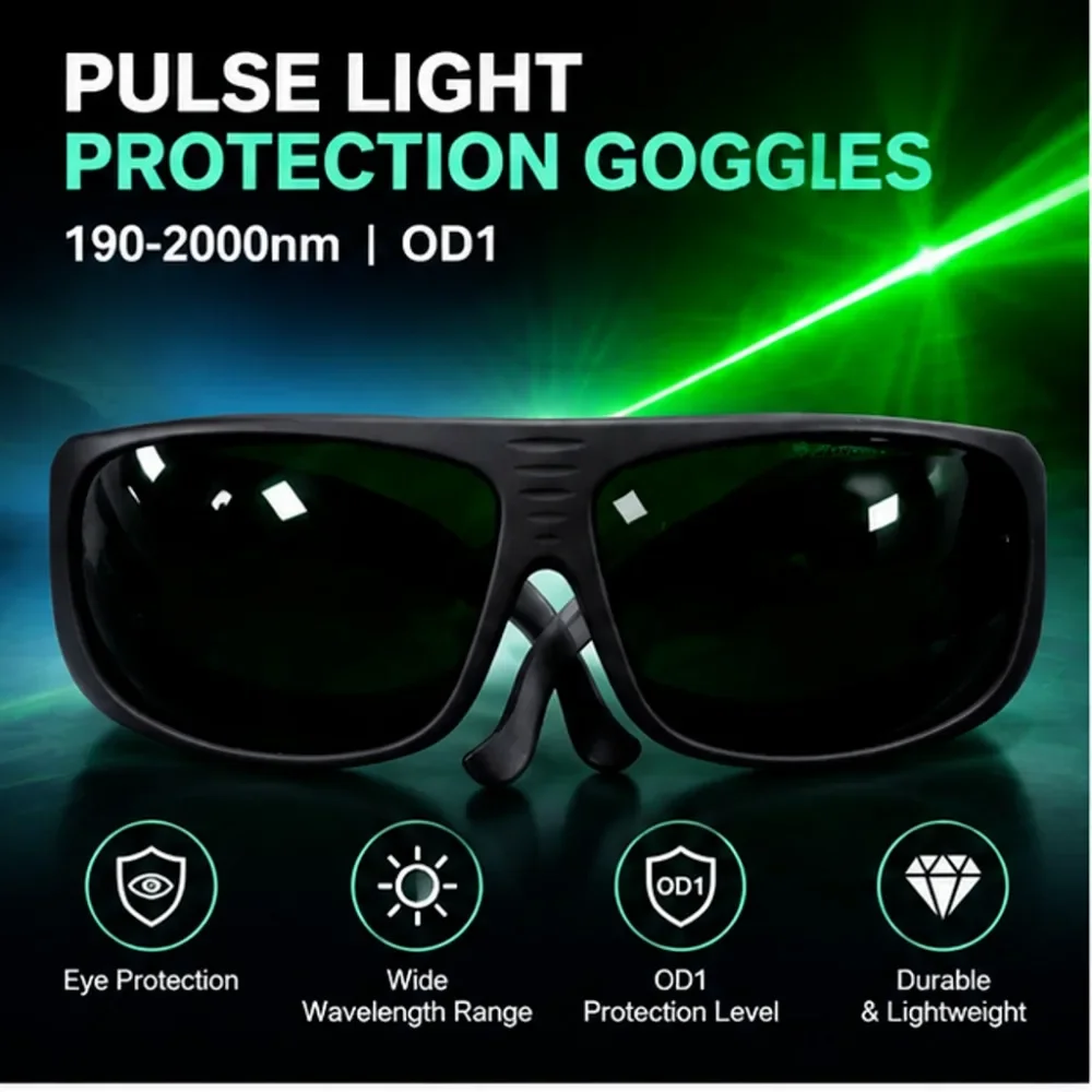 DMK IPL Intense Pulsed Light Safety Glasses 190-2000nm Protective Goggles OD1 Level For Medical Aesthetics Work