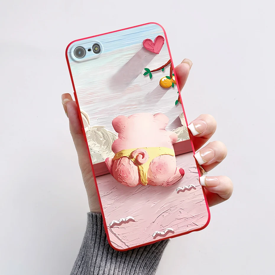 For iPhone 5 5s SE Case Cute Rabbit Panda Cover Soft Silicone Phone Case For iPhone SE 2020 2022 iPhone5 iPhoneSE Fundas Bumper