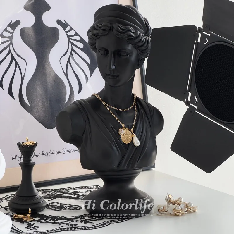 Moon goddess resin imitation plaster entrance artist residence ornaments photography posing decoration statues