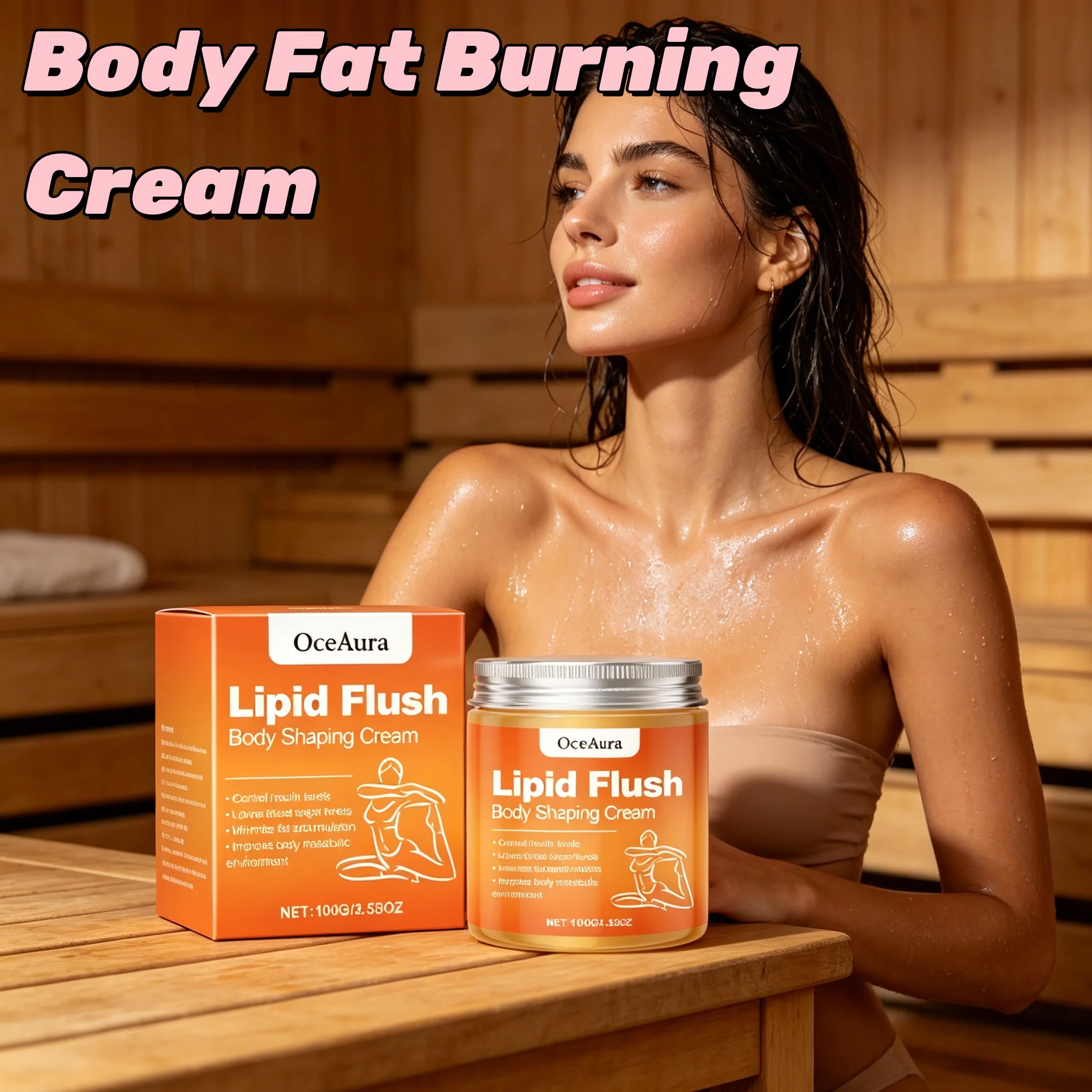 Flash Fat Burning Hot Cream Anti Cellulite Body Shaping Slim Massage Cream Tighten Loose Skin Weight Loss for Belly Thigh Arm