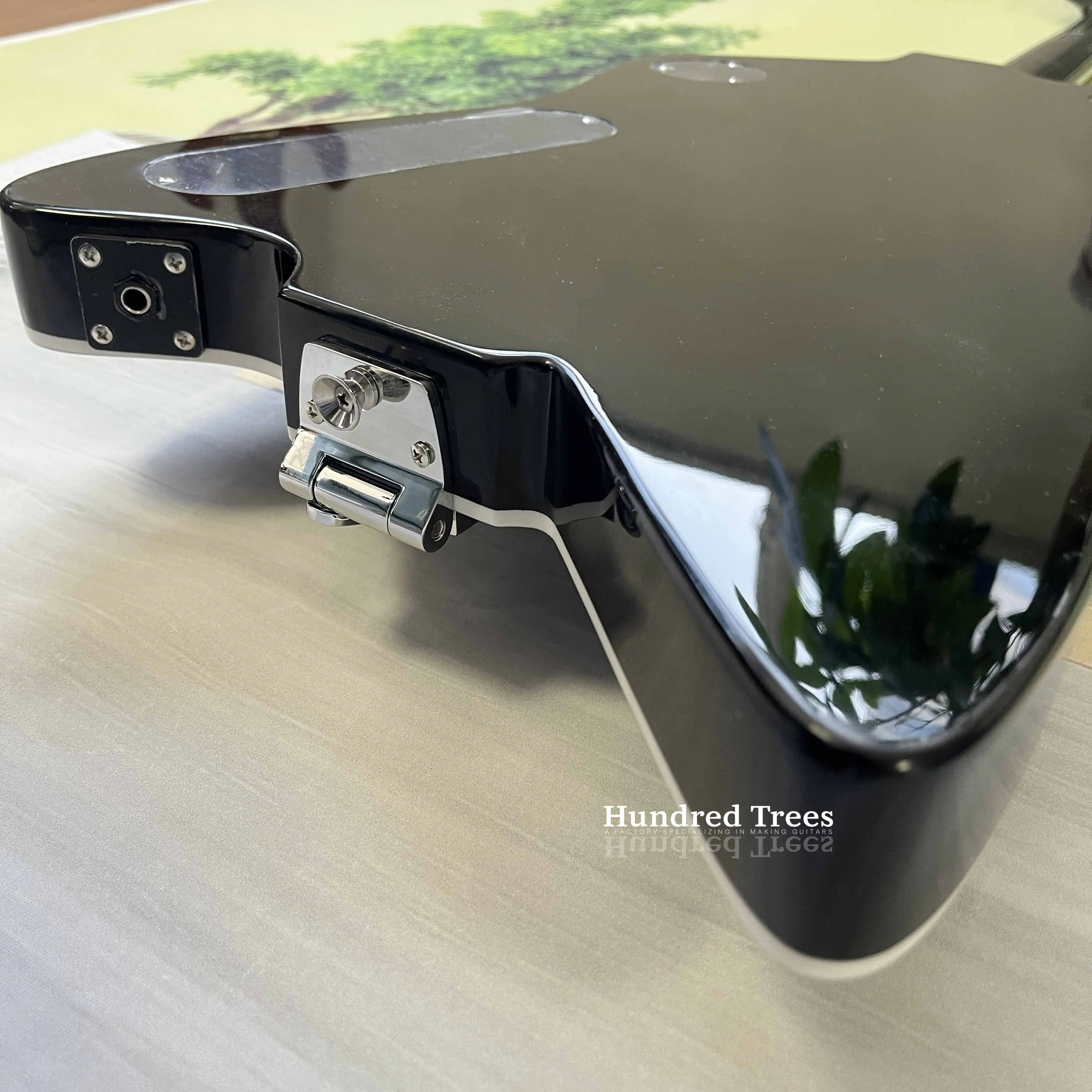 جيتار كهربائي فريد من نوعه على شكل بطريق معدني أحمر من الكروم 6 أوتار هدية عيد الميلاد شحن مجاني