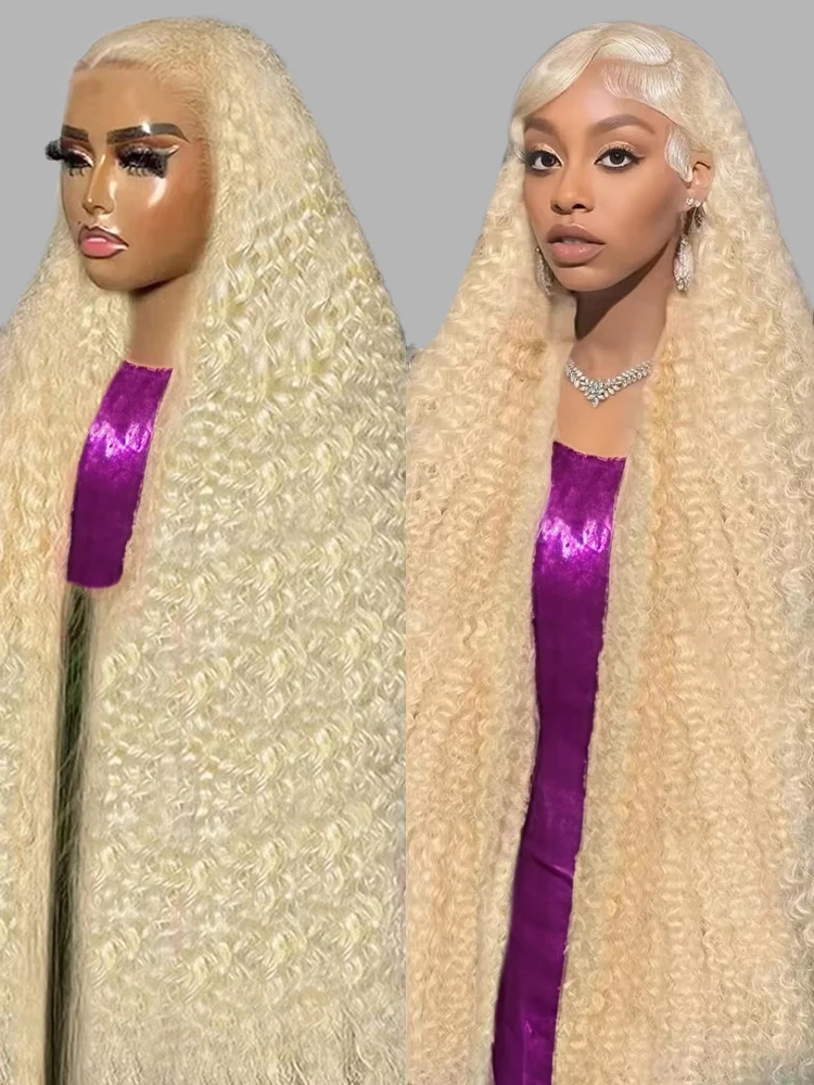 250 الكثافة مجعد 613 Hd الدانتيل الباروكة الأمامية 13x6 خصلات الشعر المستعار الإنسان البرازيلي موجة عميقة شقراء الملونة الإنسان الدانتيل شعر مستعار أمامي Preplucke