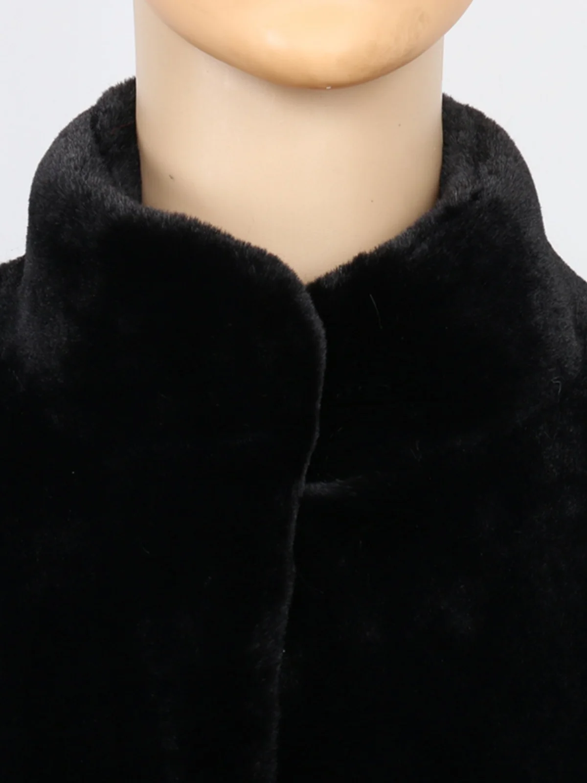 Long plus Size Women's Faux Fur Coat Black  Fur Style Winter Korean Version Warm Comfortable Environment Friendly Outerwear - view 4