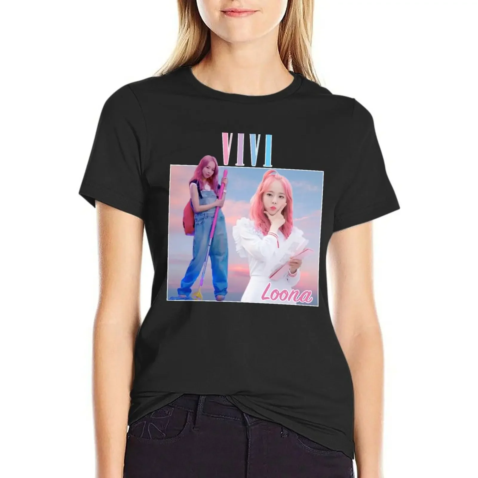 

Vivi Vintage T-Shirt Aesthetic clothing customs summer top funnys Women t-shirts