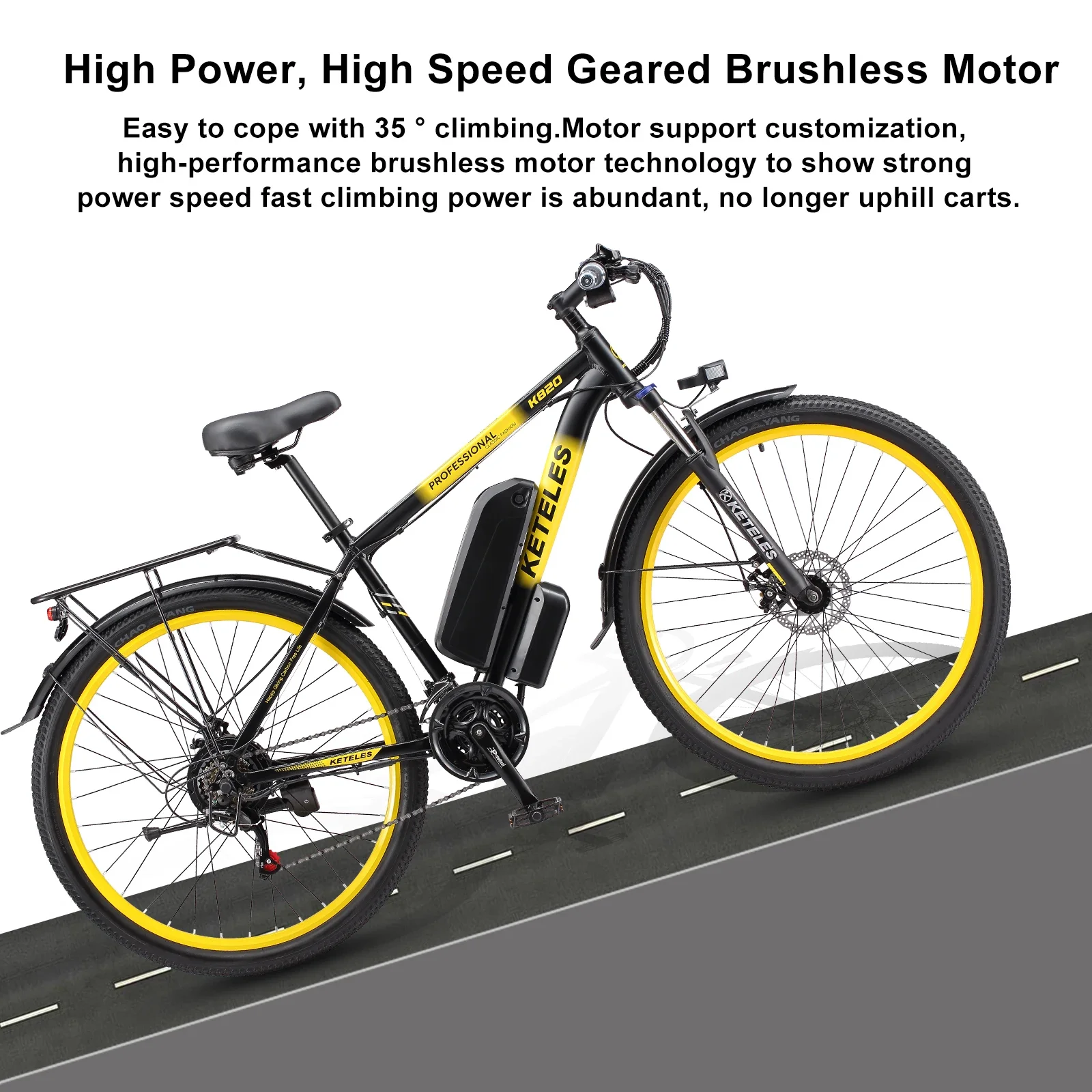 

26 inch tires Adult E-bike Off-road electric bicycle 2025 new style KETELES K820 electric bicycle 1000W 48V 18AH Lithium Battery