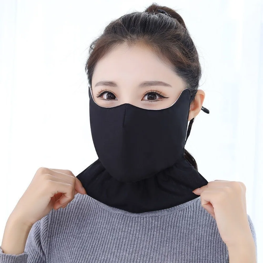 Warm Cotton Thickened Winter Face Mask Neck Protector Cold-proof Full Pack Mask Washable Dustproof Face Cover Winter