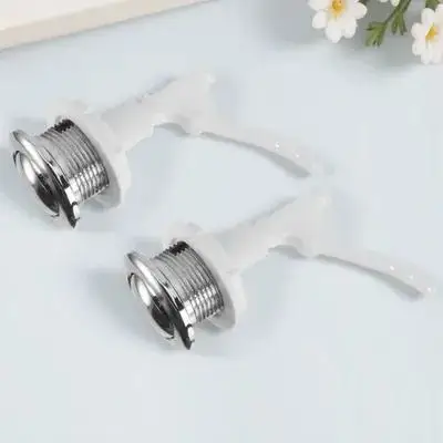 

2pcs Durable Toilet Button Replacement Universal Flush Button Round Head Sturdy Plastic Home Hotel Bathroom Toilet Tank