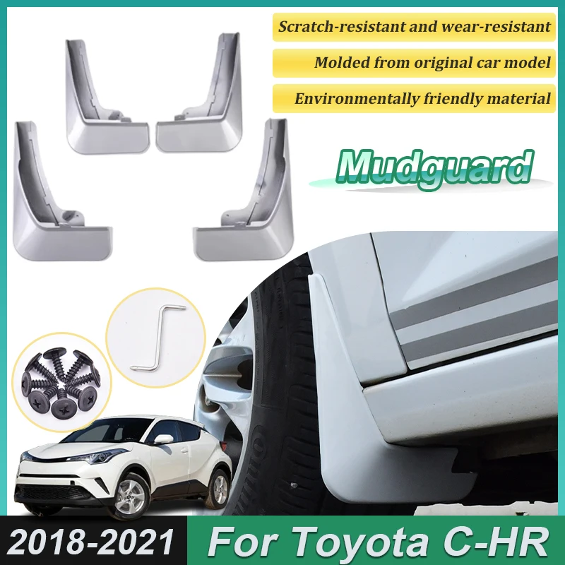 

For Toyota C-HR 2018 Accessories IZOA 2018-2021 4PCS Front Muds Mudguard Splash Guards Rear Muds Fenders Wheels Car Accessories