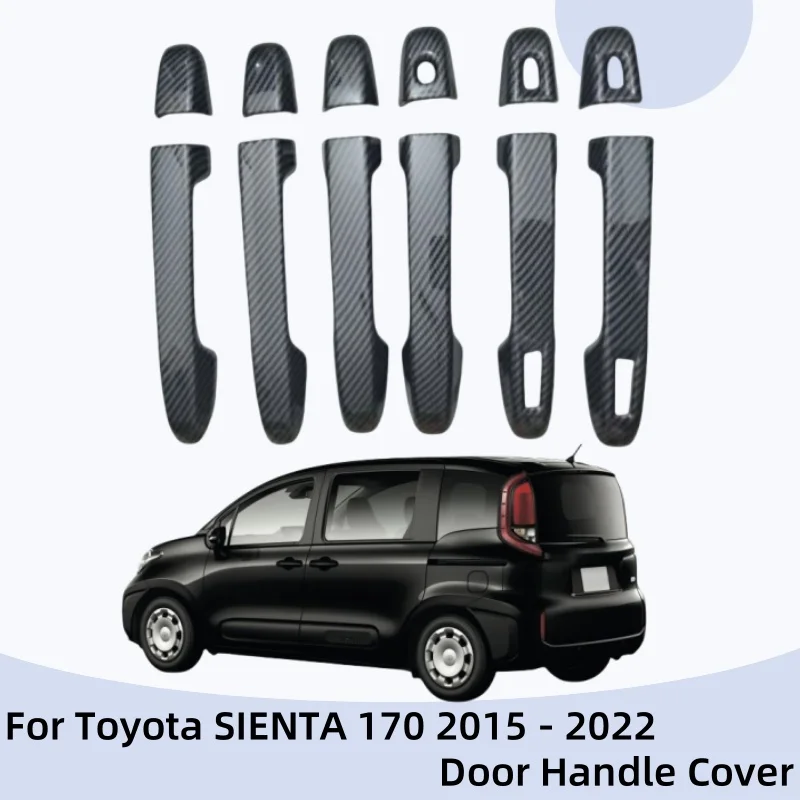 Door Handle Cover Exterior Components Decorate Trim Paste Style For Toyota SIENTA 170 2015 2016 2017 2018 2019 2020 2021 2022
