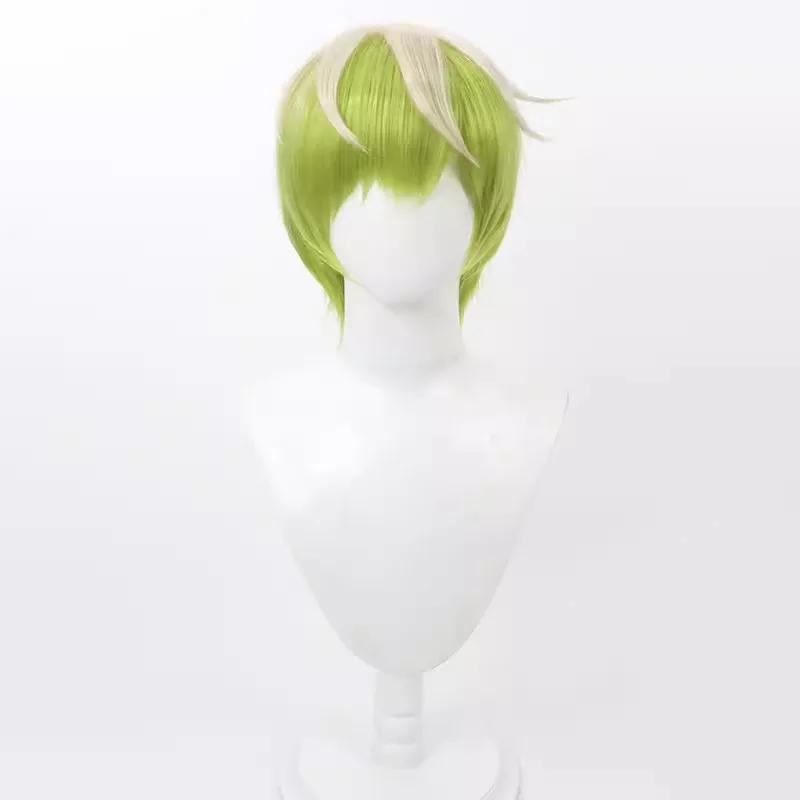 Anime Mato Seihei No Slave Izumo Tenka Cosplay Wig Chained Soldier Short Green Biege Heat Resistant Synthetic Hair Halloween