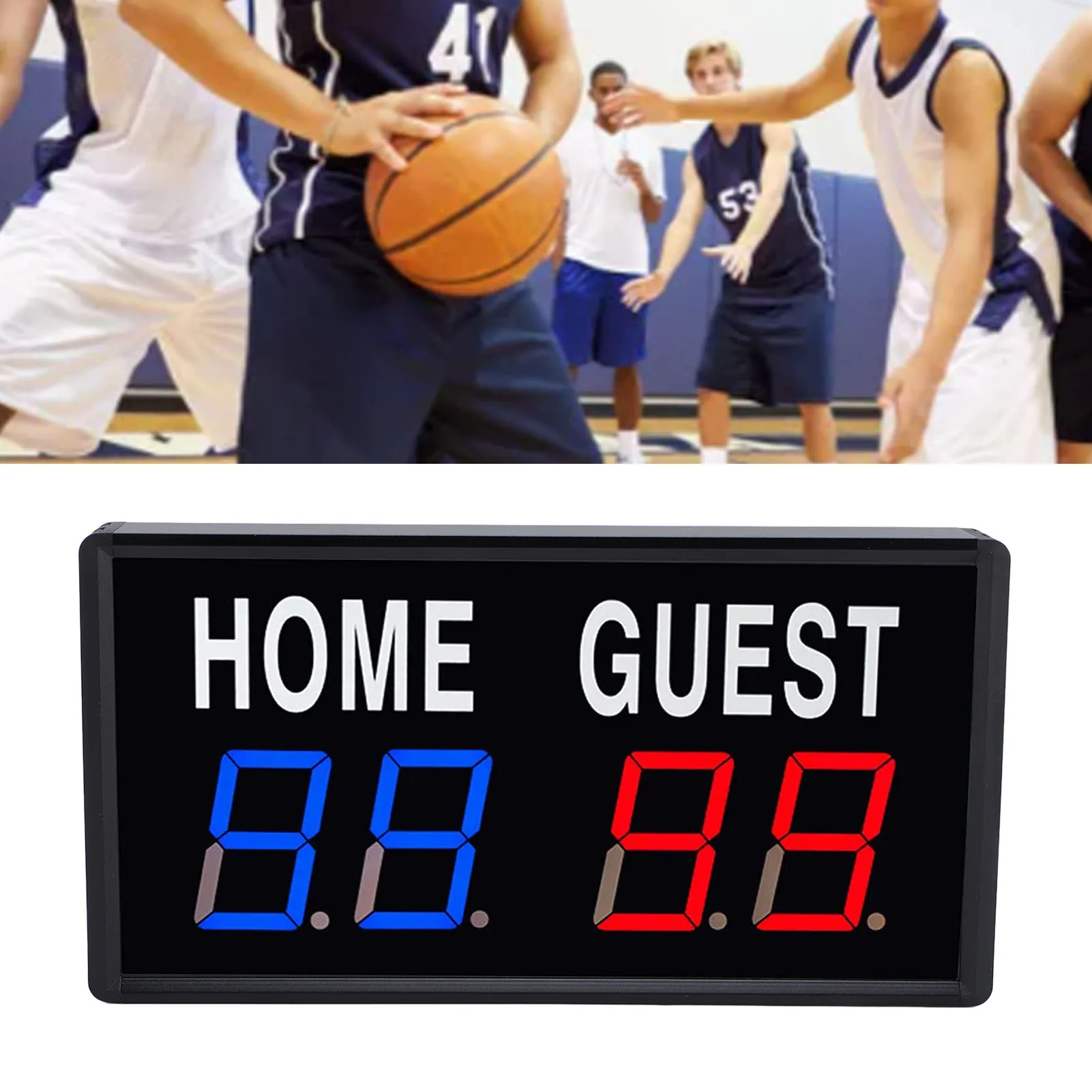 حارس النتيجة LED، حارس النتيجة الإلكترونية، لوحة النتائج، علامة الضيوف المنزلية، سبائك الألومنيوم من 0 إلى 99 مع جهاز تحكم عن بعد للألعاب الداخلية والخارجية #1