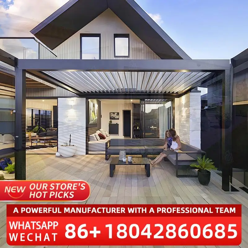 4x4 Automatic Bioclimatic Sunshade for Backyard Outdoor Patio pergola