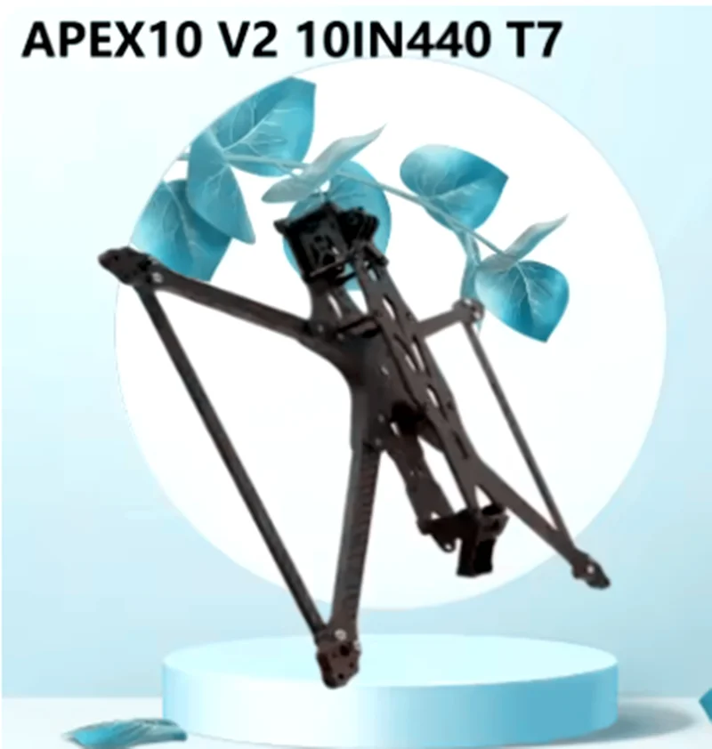 

Flyroun 3K Carbon Fiber Frame APEX-10 V2 10IN 440MM T7 DC WheelBase RC FPV Freestyle Racing Drone Frame Kit