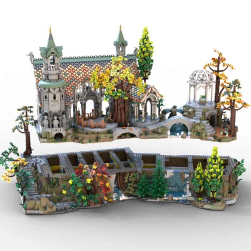 Base Modular para Montaña de 3142 Piezas, Compatible con el Modelo 10316, Arquitectura Personalizada, DIY, Educación, Ensamblaje, Regalos