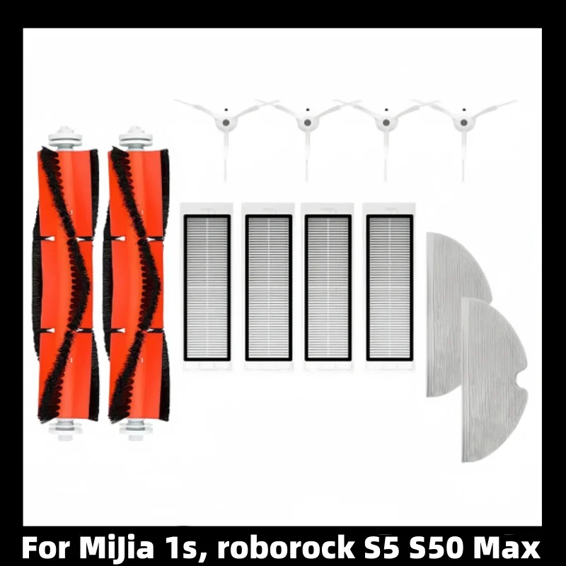 

HEPA filter For MiJia 1s, roborock S5 S50 Max, mi robot vacuum cleaner, mop roller side brush accessories spare parts kit