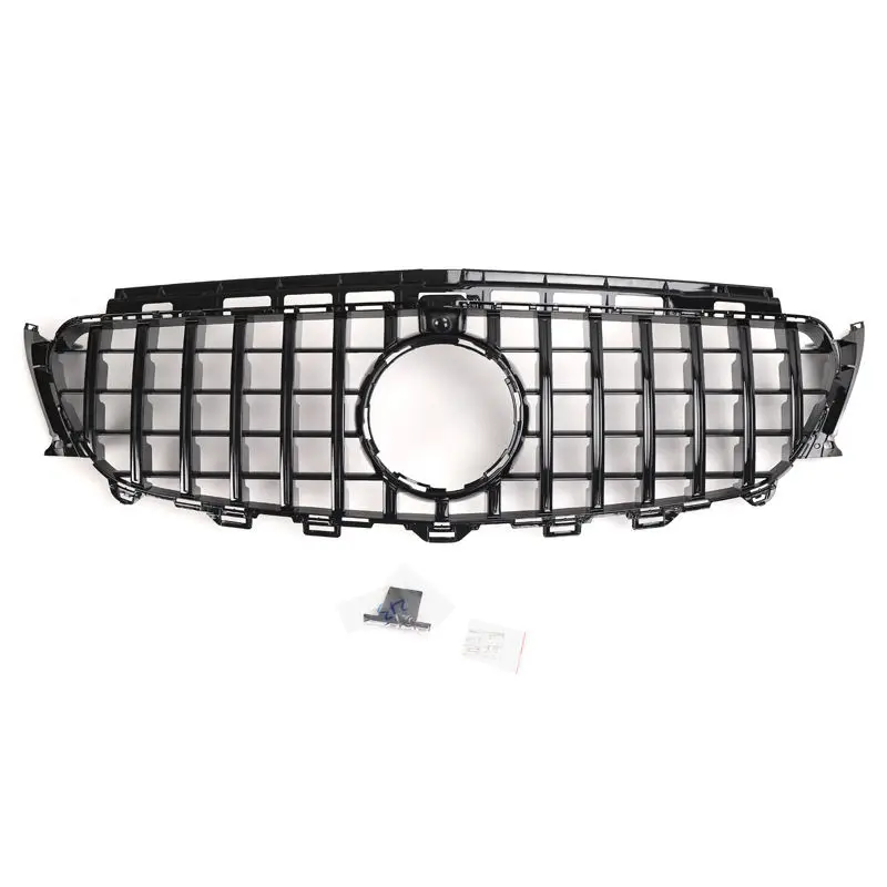 High quality Front Bumper Car Grills for Benz C-cSingle Line Matte Black Grille For Merlass E-Class S-Class body kit cars grille