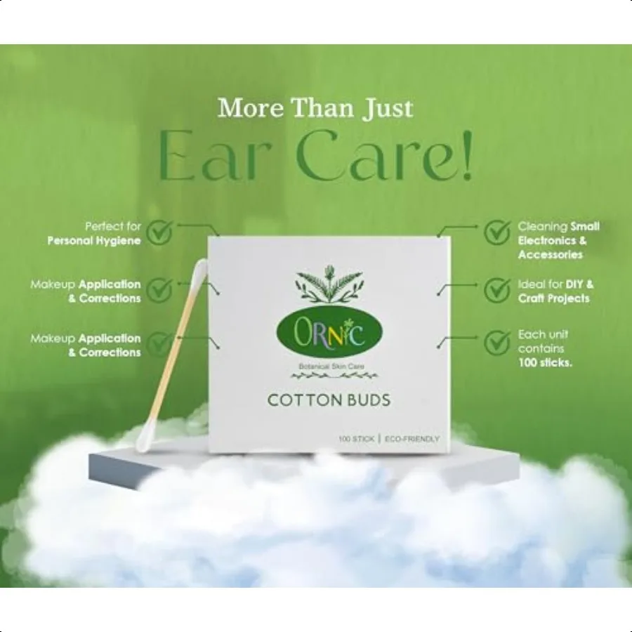 Tamponi di cotone in bambù Tamponi di cotone ecologici per la cura personale Bastoncini di cotone biodegradabili per rifiuti zero Cura personale PlasticFr