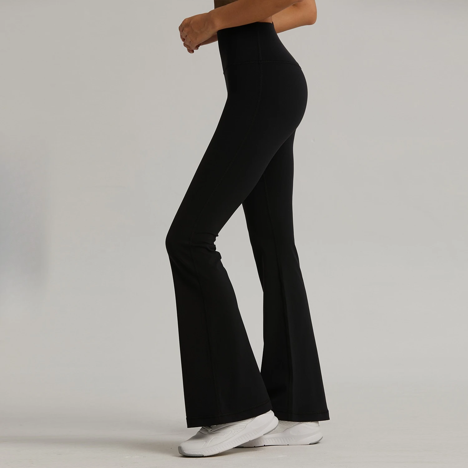 High-Waisted Micro Flared Sports Pants for Women Spring Summer Hip-Lifting Wide-Leg Fitness Trousers Tight Casual Pants