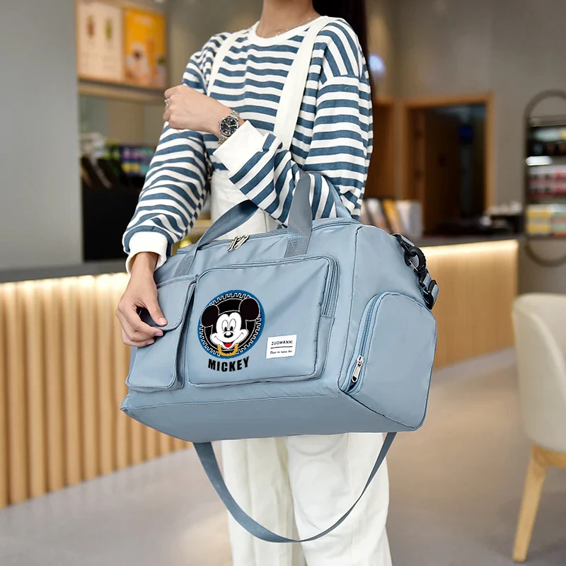 Borsa da viaggio da donna Disney Topolino Minnie Cartoon Borsa sportiva da palestra impermeabile Borsa da fitness per uomo Borse portaoggetti Borsa
