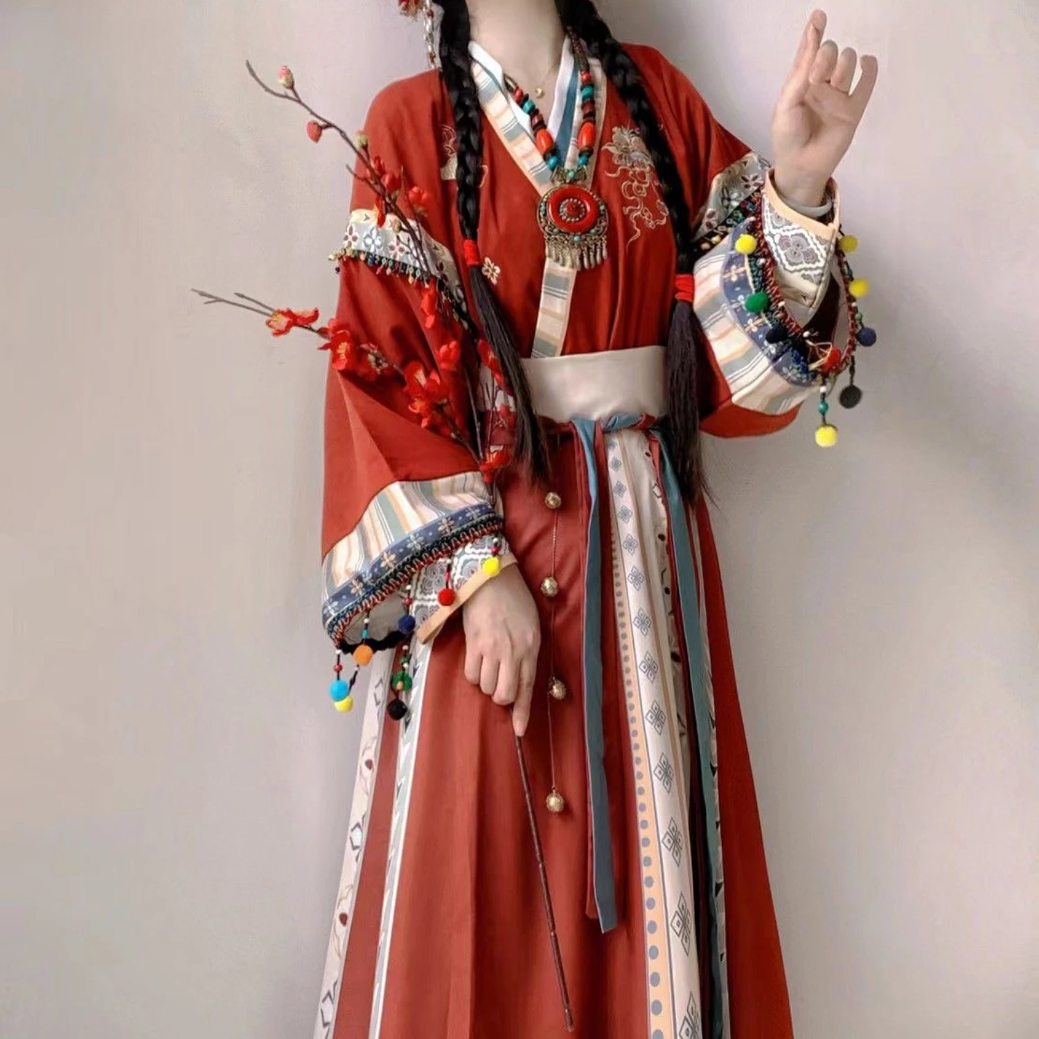Rote Hanfu Frauen chinesische traditionelle Kleidung weibliche Han elegante tägliche Verbesserung Wei Jin Stil Sinisierung Cosplay