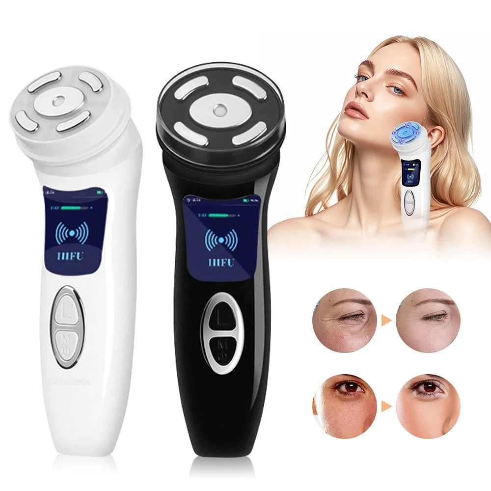 Ultrasound Facial Machine 4 in 1 Skin Lift Firm Tightening Skin Care Wrinkle Removal Radiofrequency Face Massager Care Device