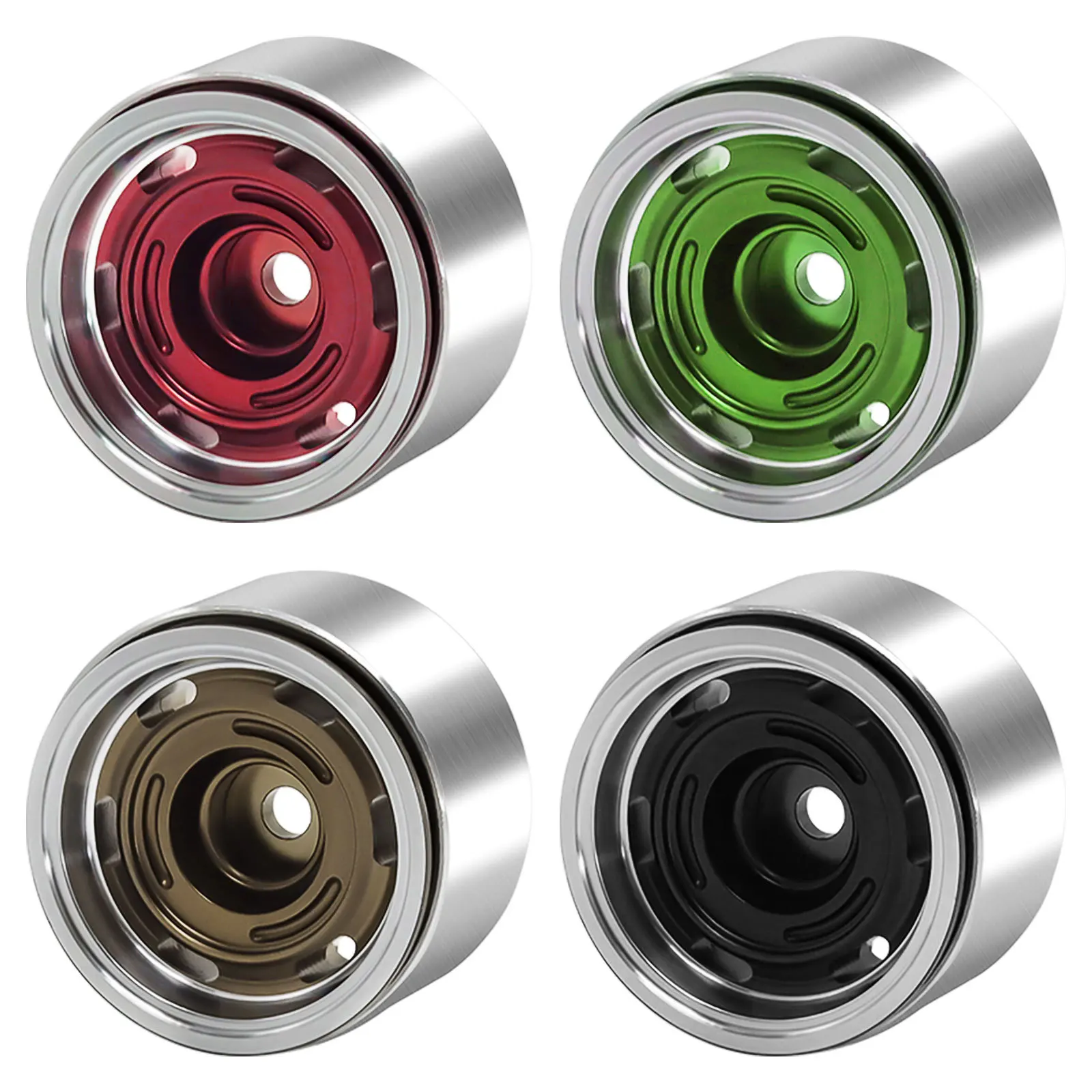 

4pcs 1.0" Aluminum Beadlock Wheel Rims Set for 1/18 1/24 RC Crawler TRX4M AX24 SCX24 FCX24 Upgrade Parts