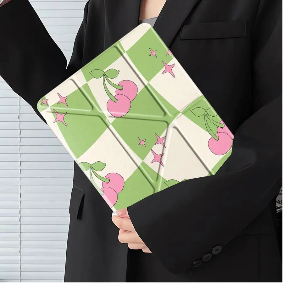 Cute Color Checkered Pattern Tablet Case For iPad Air 4 5 M3 M2 M4 11inch Pro 11th 10th 9th 8th 7th 12.9inch Pro 2025 Mini 6 7