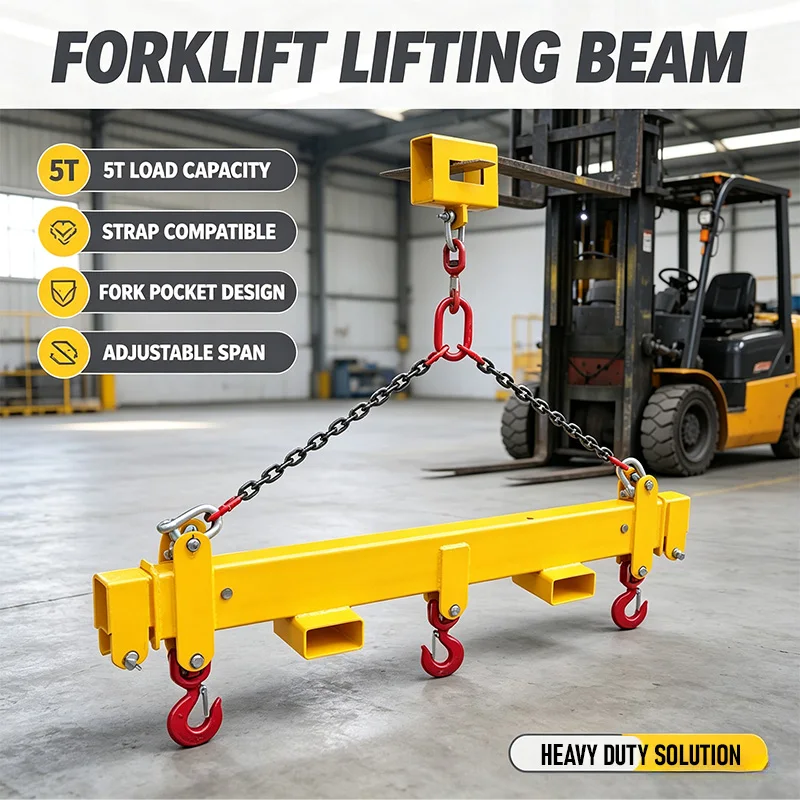 OBM Speedone DG-A Stone Slab Forklift Attachments Adjustable Lifting Beam Spreader Bars 5T Load Capacity Fujian Origin New