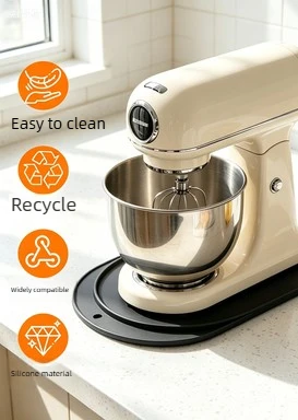 Multi-Function Foldable Silicone Mixer Mat, Vibration-Dampening Non-Slip Base Tray, Easy Clean & Store Anti-Scratch Mat