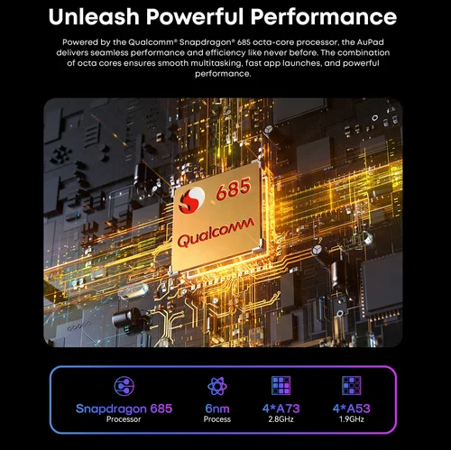 Imagen 2 del producto CHUWI AuPad tableta de 10,95 pulgadas 1200*1920 pantalla FHD Snapdragon 685 octa-core 8GB DDR4 128GB ROM 4G LTE GPS Android 14 tabletas PC