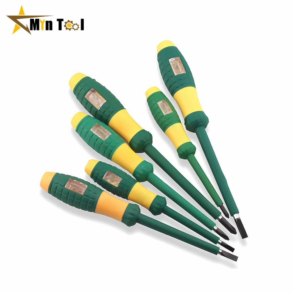 Diameter 4mm Electrical Tester Pen 220V Screwdriver Power Detector Probe Industry Voltage Test Pen for Electrician Tool