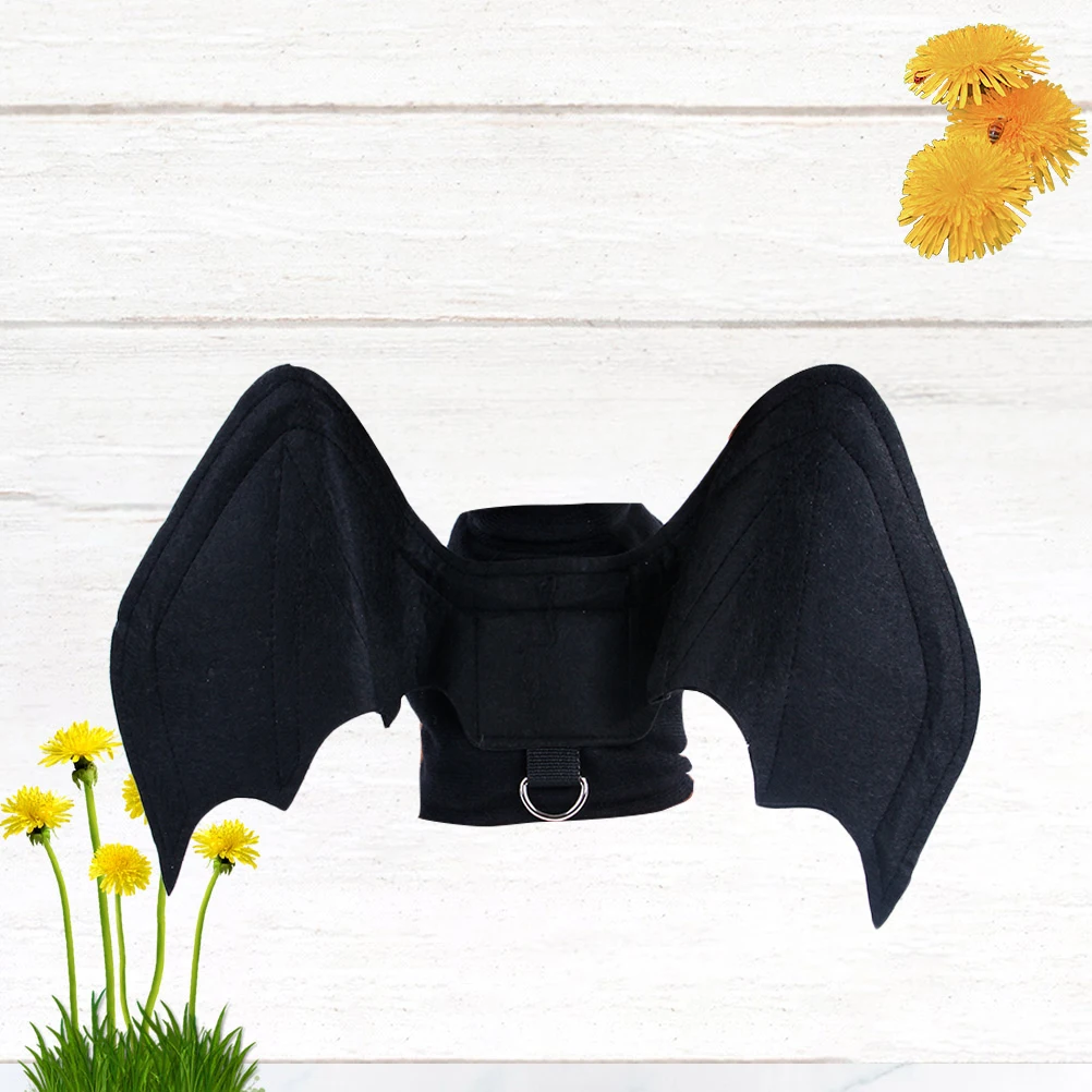 

Felt Dog Dress S Halloween Theme Pet Clothes with Wing Detail Breathable Soft for Puppy Party Photography Wear