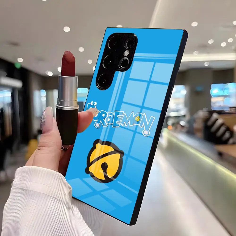 D-Doraemon Cartoon Phone Case For Samsung S25 Edge Ultra S23 S22 S21 S20 Ultra Plus S24 Fe A54 A53 A25 Glass Cover