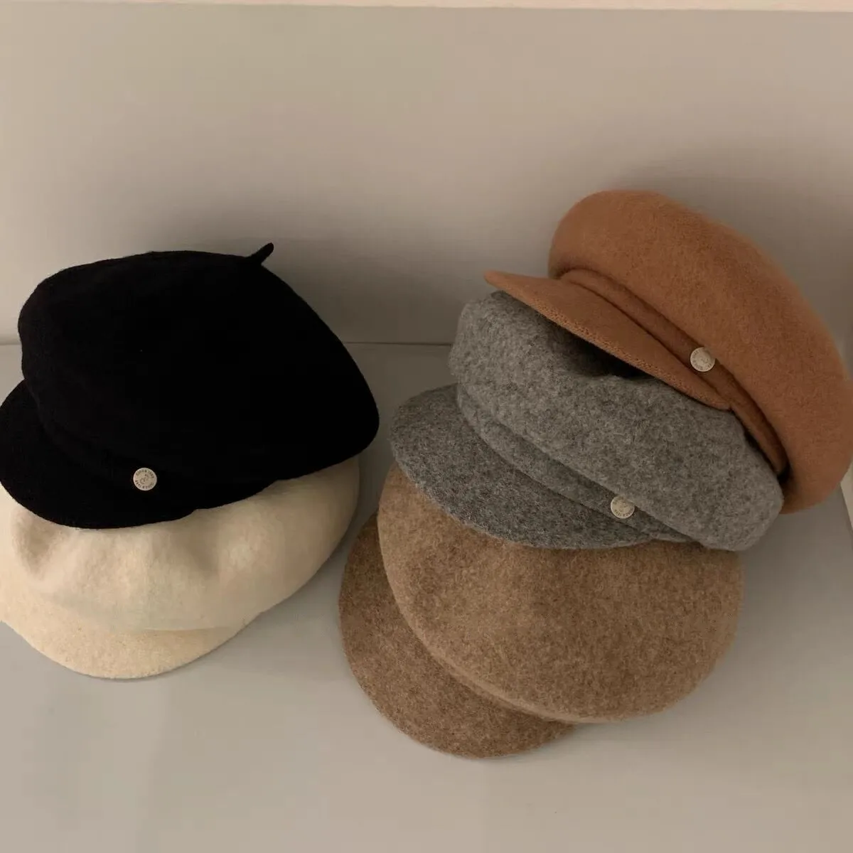 Women Wool Cap Warm Casquette Winter Hats Fashion Visor Hat Newsboy Cap Ladies Hat