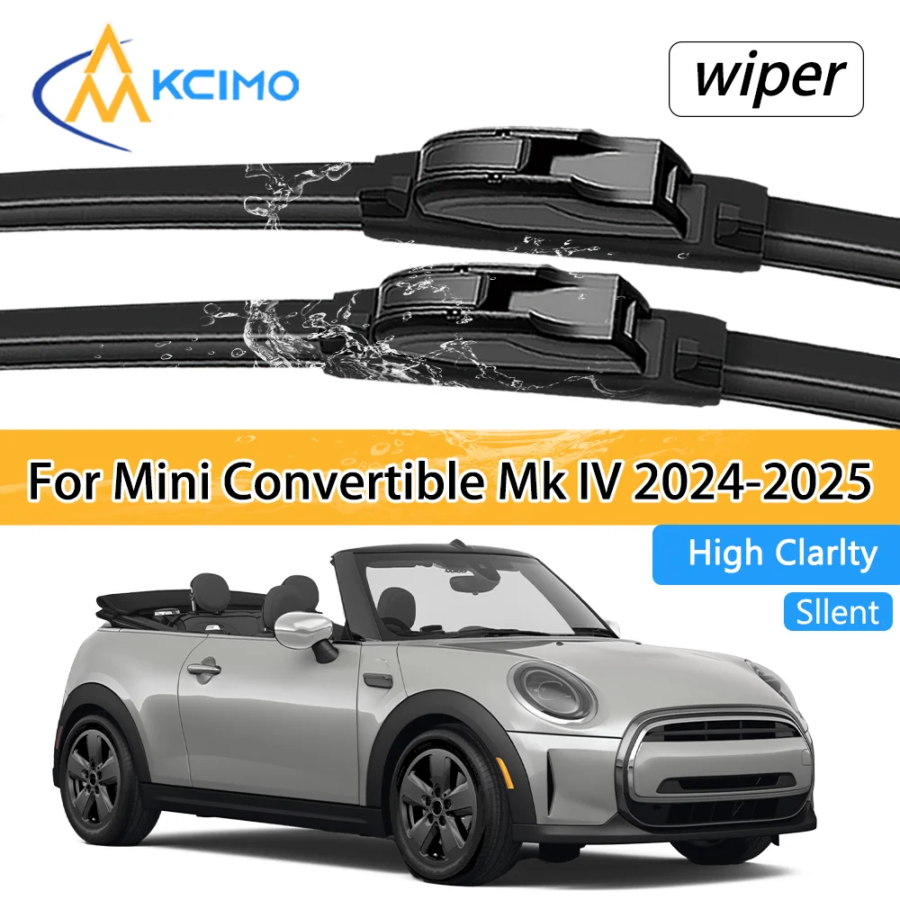 2Pcs Car Front Wiper Blades For Mini Convertible Mk IV 2024-2025 Crystal Clear Visibility & Enhanced Driving Safety