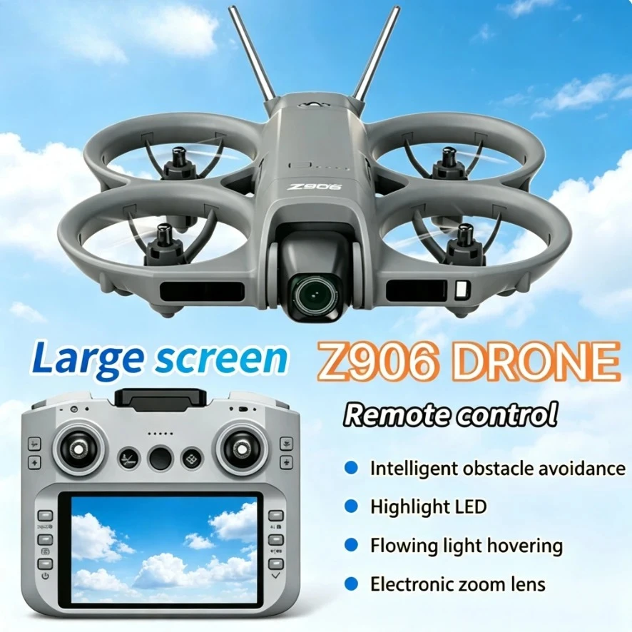 Drone pliable Z906 GPS original avec double caméra 8K, WiFi 5G FPV, évitement d'obstacles sur 4 côtés, gyroscope à flux optique, quadricoptère RC intelligent
