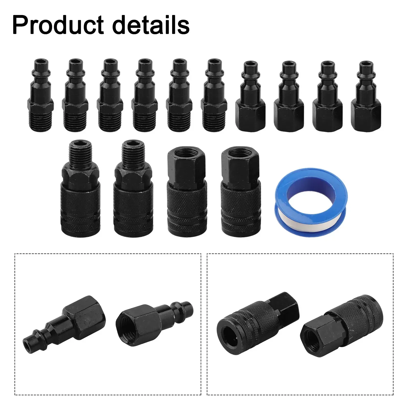 Complete 15 Piece For Air Hose Fitting Set Quick Connectors Designed for Optimal Performance in Various Pneumatic Applications