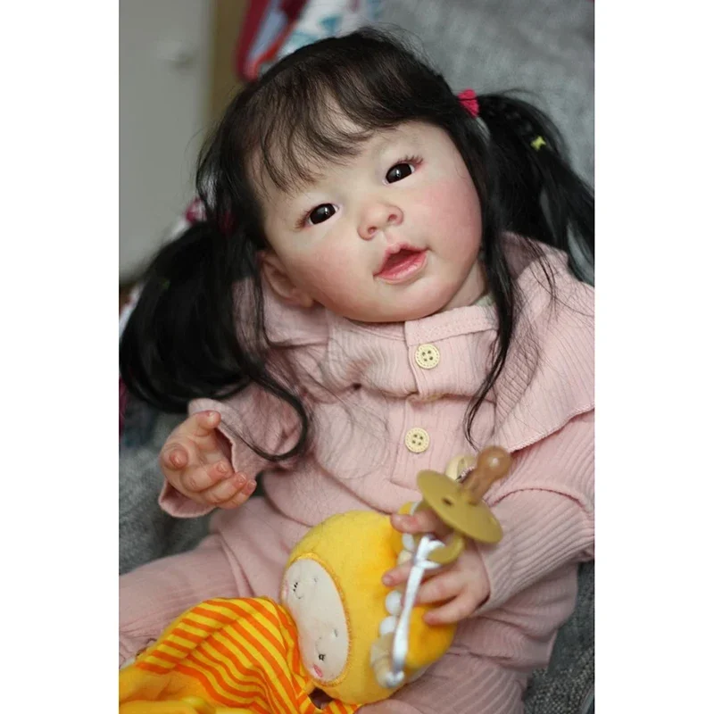 

60CM Reborn Baby Doll Meilien Lifelike Soft Touch 3D Skin Handmade Collectible Art Doll Muñeca Bebé Reborn