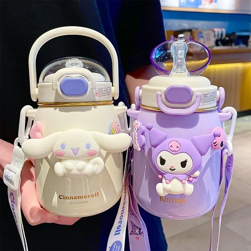 700Ml Kawaii Sanrio My Melody Kuromi Thermos Mug Cute Cartoon 316 Stainless Steel Portable Travel Water Bottle Kawaii Cups Gift