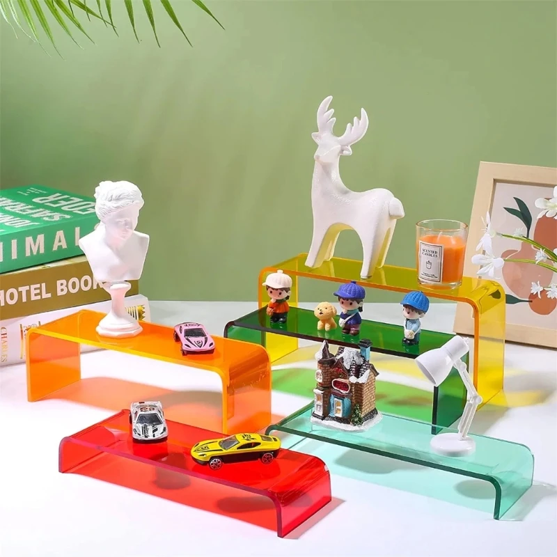 6 Chiếc Cầu Thang Đỡ Acrylic Để Bàn Bé Gái Bé Trai Món Quà Nhỏ Màn Hình Dropshipping