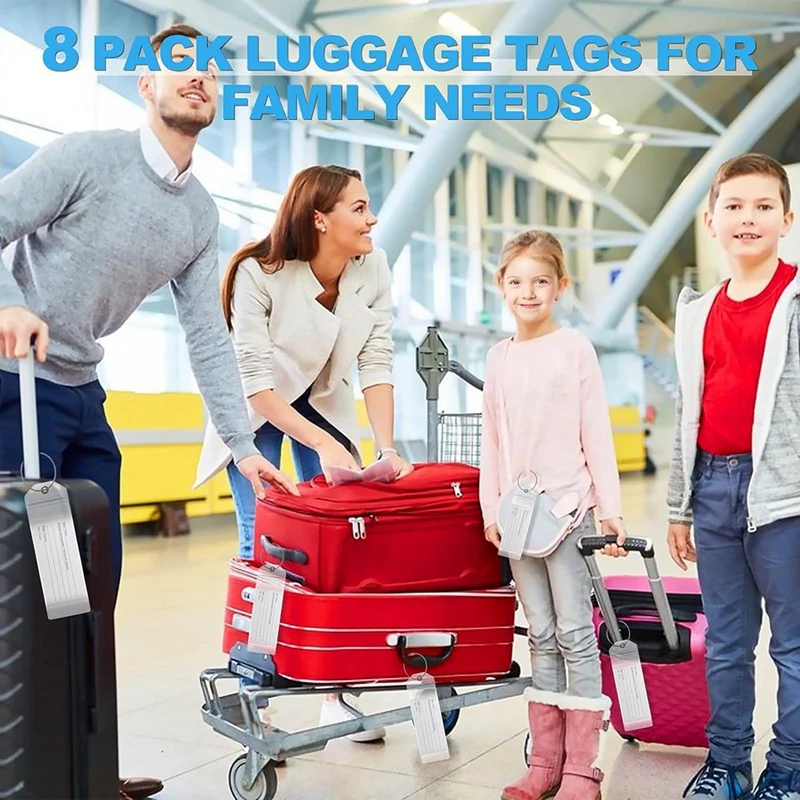 Paquet de 10 étiquettes de bagage durables, porte-bagage de croisière, bagages de croisière, attro de bagages