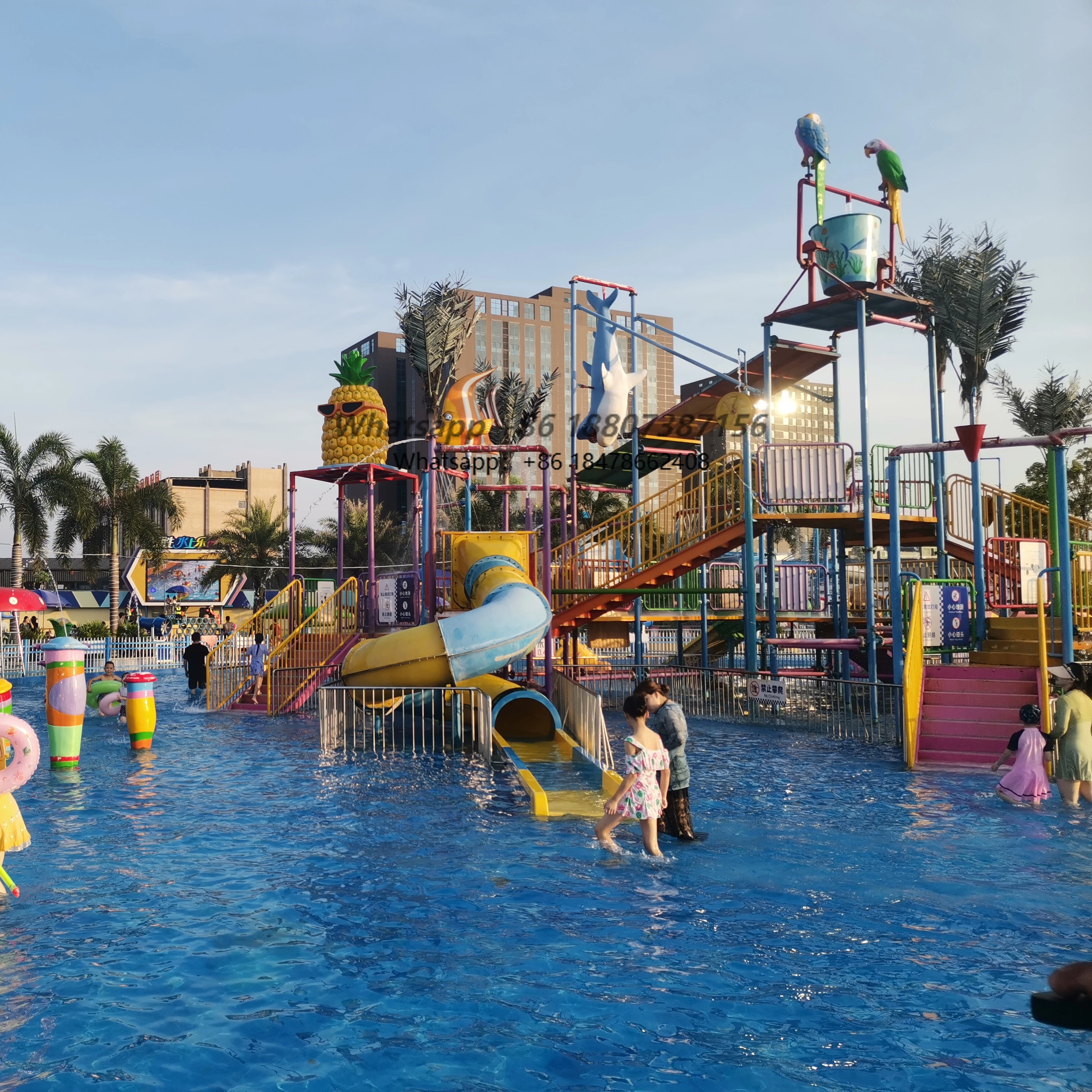Water Park Outdoor Playground Equipment Swimming Pool Water Slide