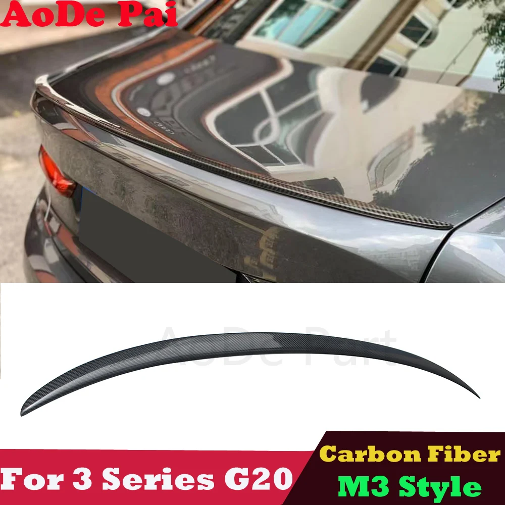 

G20 Spoiler Real Carbon Fiber M3 Style Rear Boot Trunk Wings Ducktail for BMW 3 Series G20 325i 330i M340i 2019+