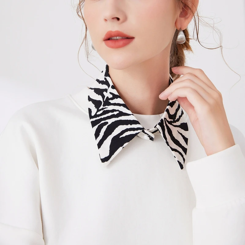 Fashion Striped Detachable Shirt Collar Lapel Sweater Decorative False Collar Neckline Accessories view 5